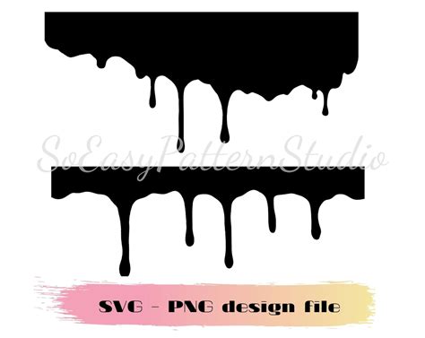 Dripping Borders Svg Drips Of Paint Png Blood Dripping Svg Etsy Singapore