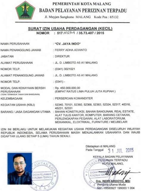 Macam Macam Surat Izin Usaha Lengkap Fungsi Dan Penge