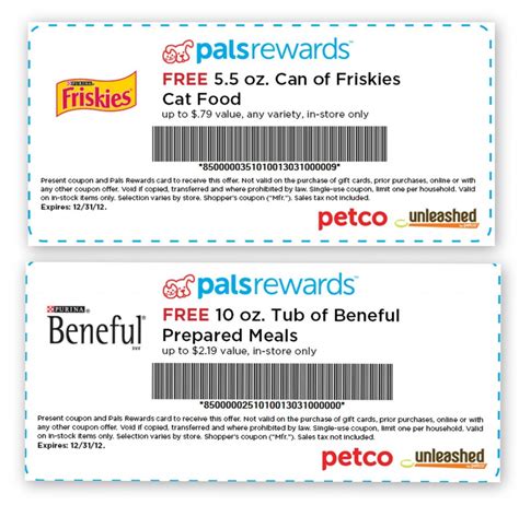 Save $2 on any size, any variety of one (1) package of purina ® tidy cats ® cat litter. Petco: FREE Friskies and Beneful Product Coupons