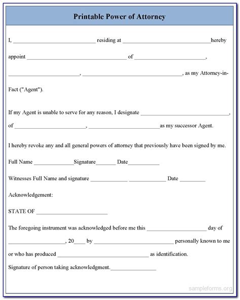 Printable Copy Of Medical Power Of Attorney Forms Printable Forms