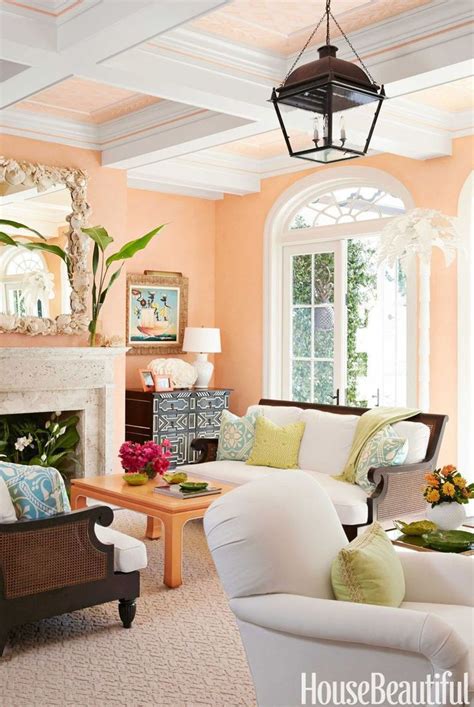 We Ranked The 40 Best Colors To Paint Your Living Room Peach Living