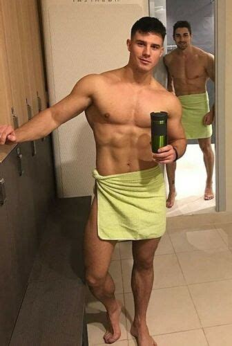 shirtless male hunks beefcake towel jocks locker room bare feet photo 4x6 g18 ebay