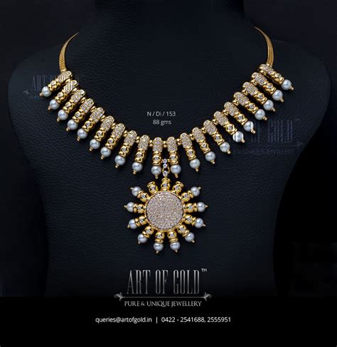 Bridal Pearl Necklace Art Of Gold Jewellery Coimbatore