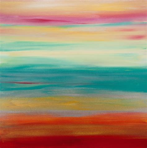 Medium Original Abstract Painting Acrylic On Canvas Sunset 59