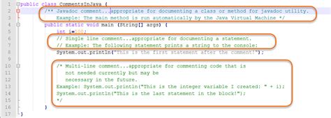 How To Write Comments In Java Webucator