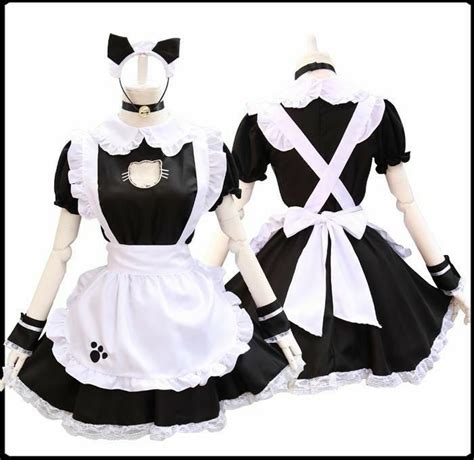 Women French Maid Fancy Dress Costume Ladies Outfit Waitress Uniform Oversized Fashion Te6336009