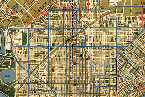 Philadelphia Trolley Streets 1944 Ptc Street Map