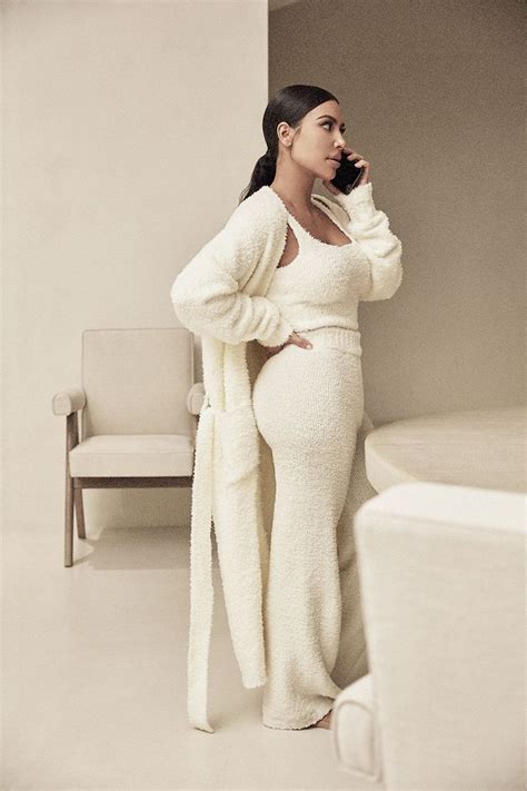 Kim Kardashian West Wears The Skims Cozy Collection