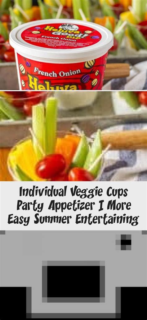Individual Veggie Cups Party Appetizer More Easy Summer