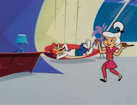 “george Jetson” And “judy Jetson” Production Cel On A Production