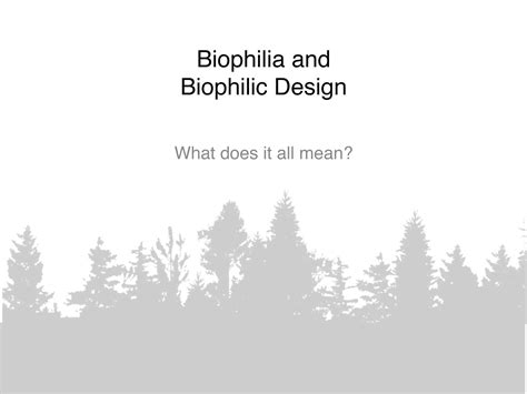Guerrilla Biophilia What Is Biophilia