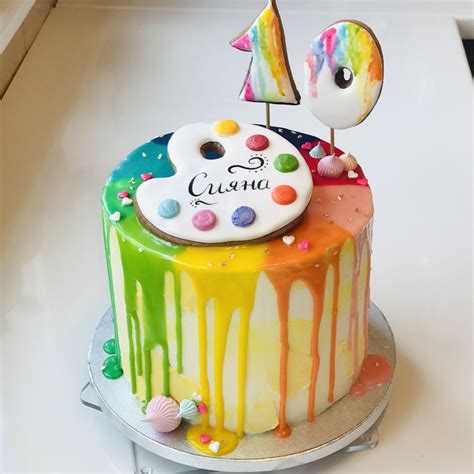 Paint Cake In 2021 Art Birthday Cake Artist Cake Art Party Cakes