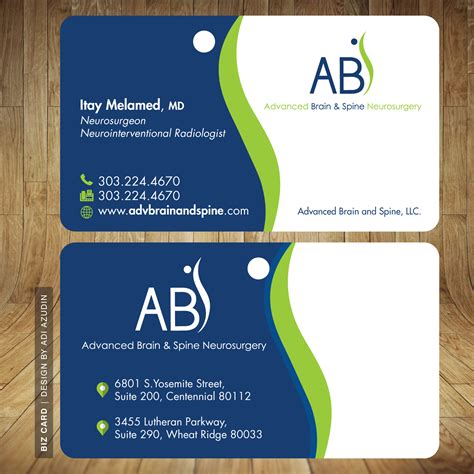Check spelling or type a new query. Serious, Bold, Doctor Business Card Design for Advanced Brain & Spine by adiazudin | Design ...