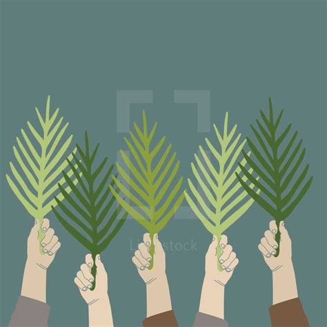 Palm Sunday Waving Palm Branches — Design Element — Lightstock