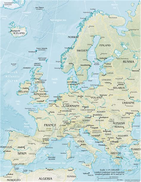 Geographic Map Of Europe United States Map Europe Map