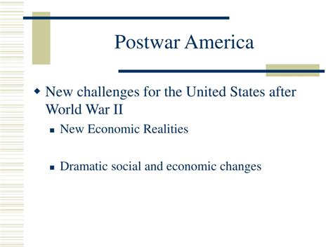 Ppt Post War America Powerpoint Presentation Free Download Id214827