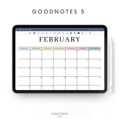 Digital 2023 Monthly Calendar For Goodnotes Desk Calendar Etsy