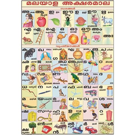 Word searches that cover cvc words with a single short vowel or cvc words with mixed vowels. Malayalam Alphabet Chart (70x100cm) | Alphabet charts ...