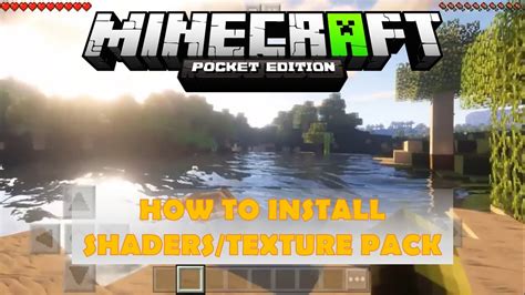 How To Install Shadertexture Pack Mcpe Tutorial Shaders Minecraft Pe