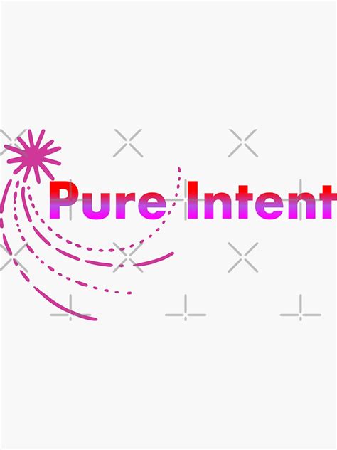 Pure Intent Red Text Soul Essence Ripple Effect Sticker For