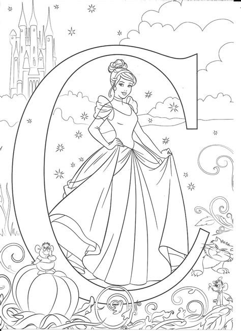 Disney Princess Alphabet Coloring Pages Coloring Pages
