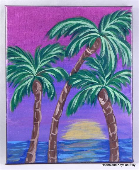 Original Painting Palm Tree Painting Vacation By Heartsandkeys 3500