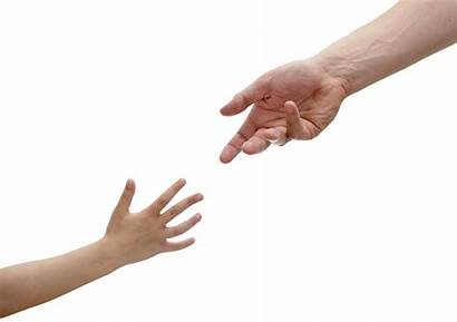 Reaching Hands Adult Help Child