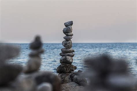 Hd Wallpaper Rock Balancing Near Body Of Water Ocean Sea Coast