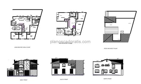 Casa De Dos Pisos Proyecto Completo Planos De Autocad 206214 Planos Cad