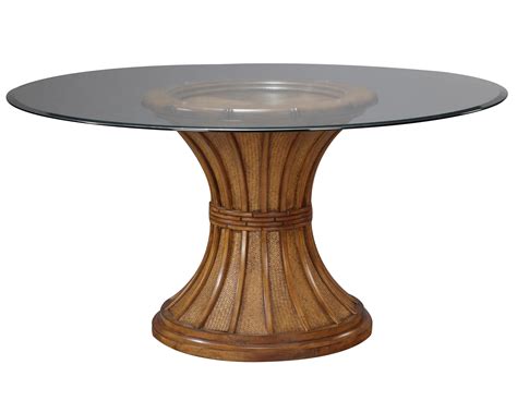Round Glass Pedestal Dining Table Antique Finish Silver Italian