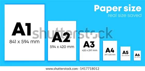 Since an a4 machine is designed to work with a4, letter, legal and smaller paper sizes it has smaller internal components. Paper Sizes Vector A1 A2 A3 Stock Vector (Royalty Free ...