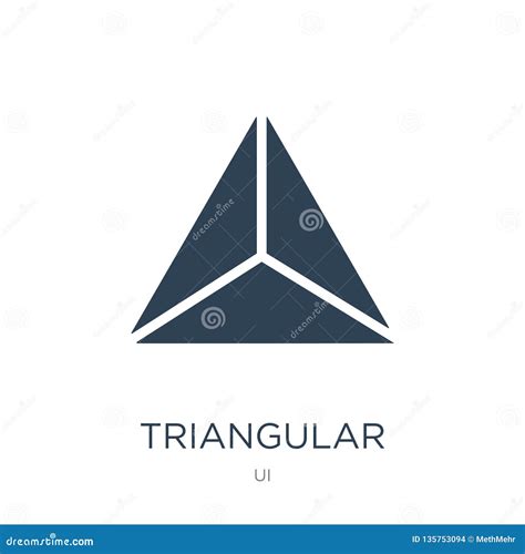 Triangular Icon In Trendy Design Style Triangular Icon Isolated On