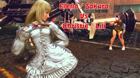 Elena And Sakura Vs Christie And Lili Street Fighter X Tekken Battle