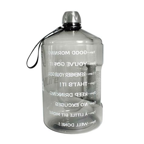 Motivational Fitness Workout Large Water Bottle With Time