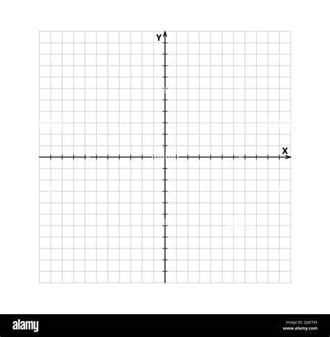 Sistema De Coordenadas Cartesianas En Blanco En Dos Dimensiones Plano