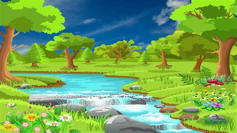 Beautiful 3d Animation With Green Nature Scenery 3d Background Video