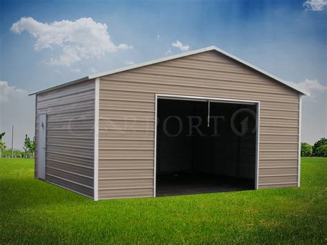 20x21 Single Car Garage With Boxed Eave Roof Carport1