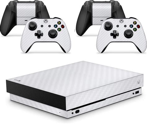 Gng Xbox One X Carbon White Console Skin Decal Sticker 2 Controller