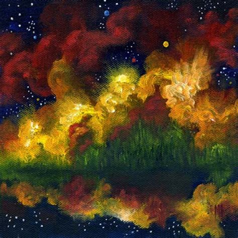 Marina Petro Adventures In Daily Painting Night Fire Abstract