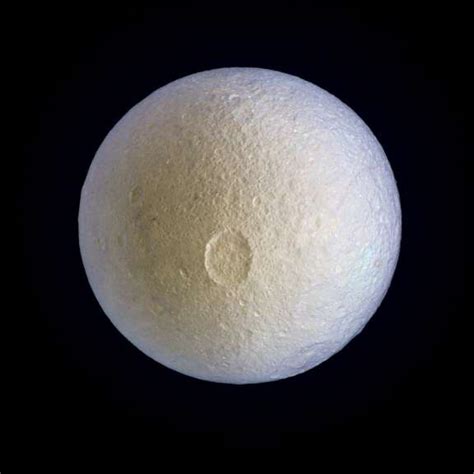 Tethys In Enhanced Color The Planetary Society