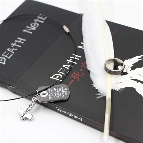 Cosplay Ryuk Cover Death Note Set Notebook And Feather Pen And Necklace