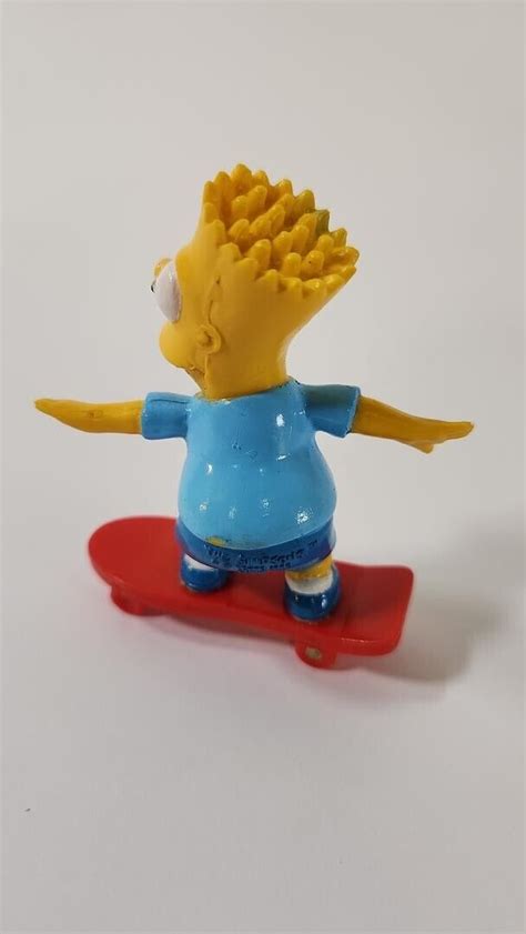 Rare Vintage 1990 The Simpsons Bart Simpson Skateboard Figure Tcffc