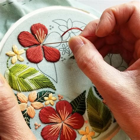 Floral Flourish Embroidery Pattern (PDF) - Jessica Long Embroidery