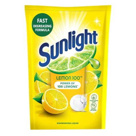 Sunlight Dishwashing Liquid With Real Lemon Extracts
