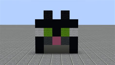 How To Build A Simple Black Cat Face In Minecraft Pixel Art Build Tutorial 1 Shorts Youtube