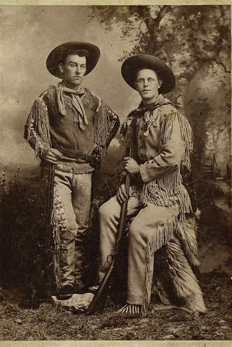 Photograph Of Two Armed Full Dressed Scouts Ca 1880s 1890s Real Cowboys