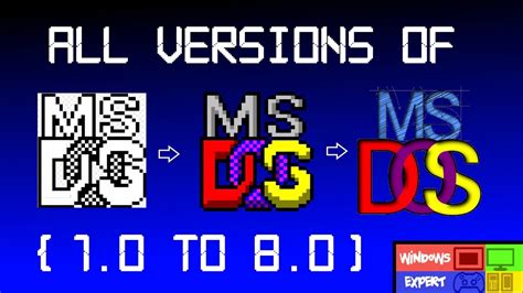 All Versions Of Ms Dos 10 80 Youtube
