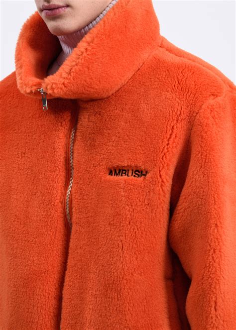 017 Shop Ambush Orange Wool Fleece Jacket