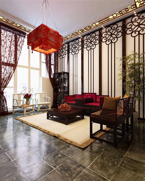 Modern Asian Living Room Elegant Living Room Simple Chinese Living Room