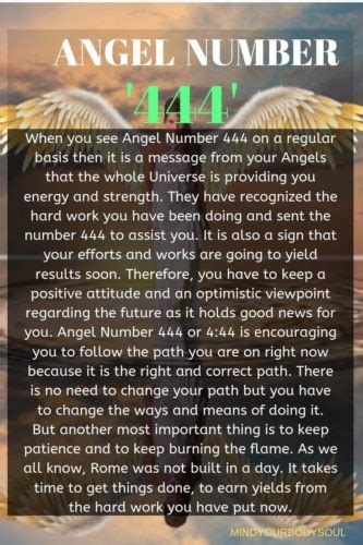 Angel Number 444 And It's Meaning - Mind Your Body Soul